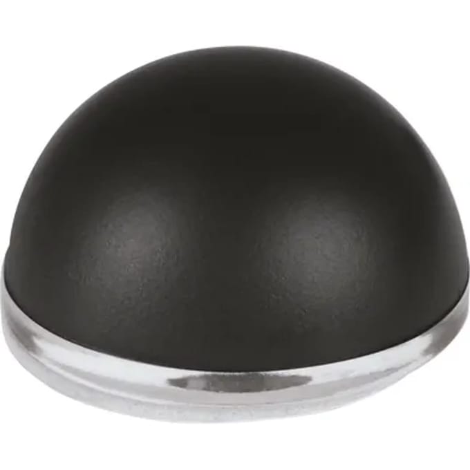 Fix-o-moll Stootdop - Zelfklevend - Zwart - Rubber - Diameter 22mm - 2 Stuks