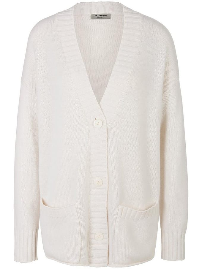 Vest 100% kasjmier Van Peter Hahn wit