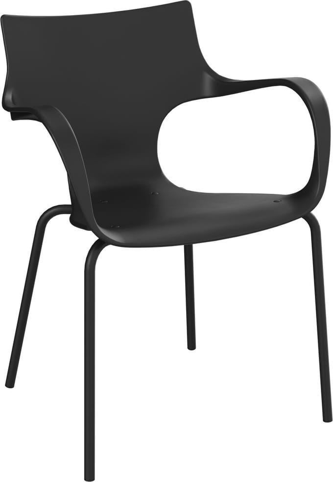 Workliving Jim Stoel - Zwart - Zwart Onderstel