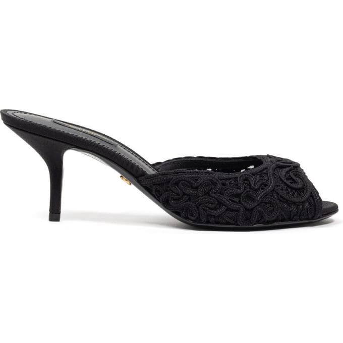 Ciabatta Tacco Borduur Cordonet Dolce & Gabbana