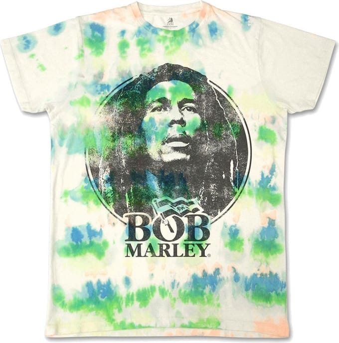 Bob Marley - Black & White Logo Heren T-shirt - L - Multicolours