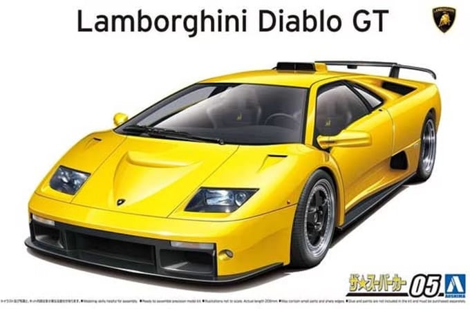Aoshima Modelbouwpakket Auto - 05899 Lamborghini Diablo GT Plastic - 1:24 - Modelbouw