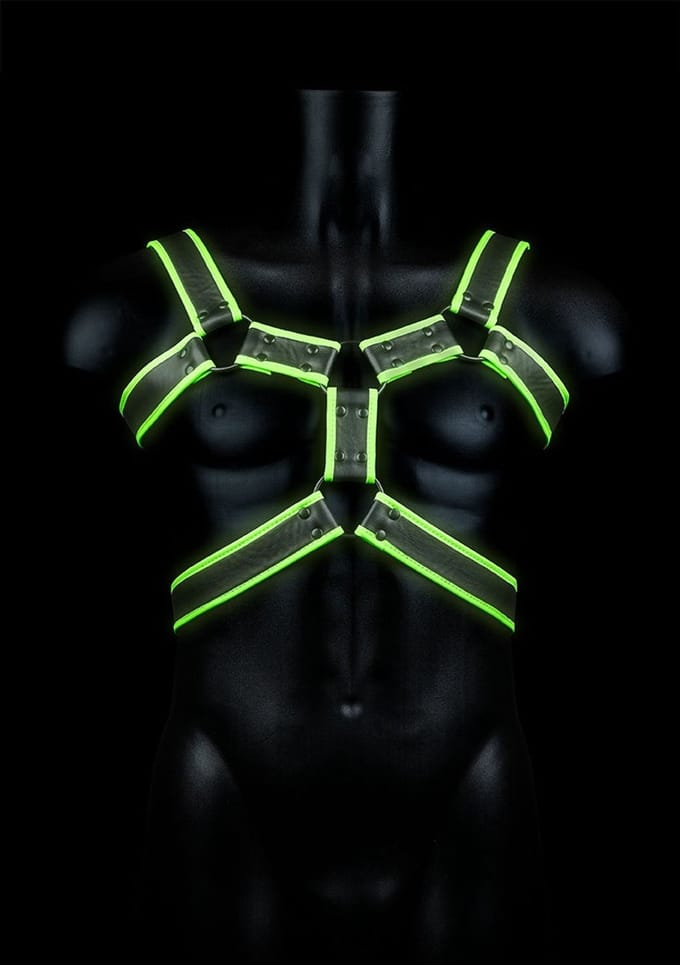 Shots - Ouch! Lichaamsharnas - L/XL neon green/black L/XL
