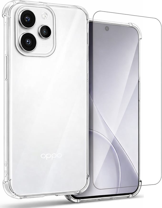 Hoesje geschikt voor Oppo Reno 15 Pro 5G - Screenprotector Glas - Shockproof Transparant