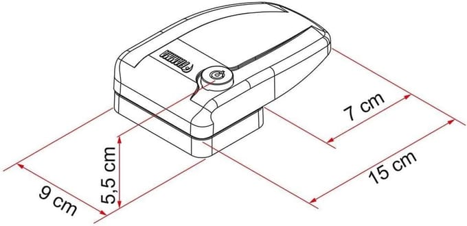 Veiligheidsslot Deur - Deurslot Beveiliging - Extra Beveiliging - Waterdichte Constructie - 24 x 12 x 18 cm - Wit