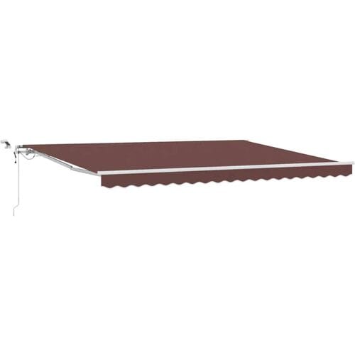 vidaXL - Luifel - automatisch - uittrekbaar - met - LED - 450x300 - cm - bruin