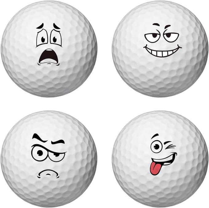 Grappige Golfbal Markers met Creatieve Uitdrukkingen - Stickers voor Golfballen