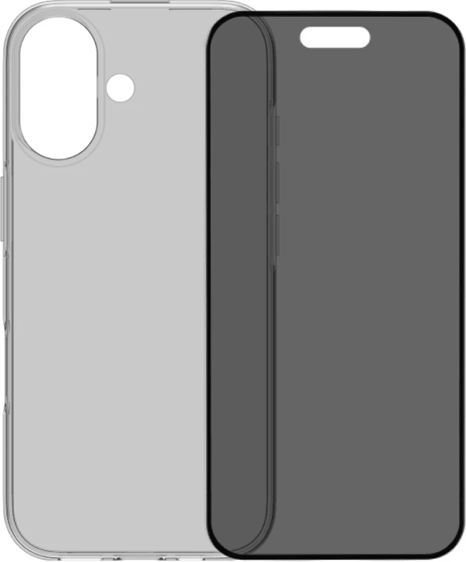 BlueBuilt Back Cover iPhone 17 Transparant + BlueBuilt iPhone 17 Privacy Screenprotector Glas
