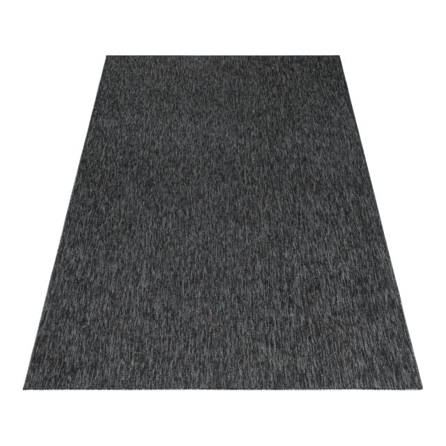 Effen Vloerkleed Laagpolig Antraciet- 80x250 CM
