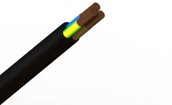 Flexibele Netkabel - Stroomkabel Koper - Apparaten Aansluiten - Dubbele PVC Isolatie - 100 Meter - Zwart