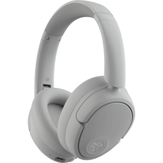 JLab Jbuds Lux ANC Draadloze Koptelefoon Bluetooth - Active Noise Cancelling Over Ear Hoofdtelefoon - 70 uur Batterijduur - Be Aware Audio - Multipoint - Aanpasbare Equalizer - Inklapbaar - Wit