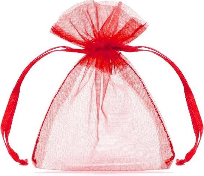 Organza zakjes rood (20st)