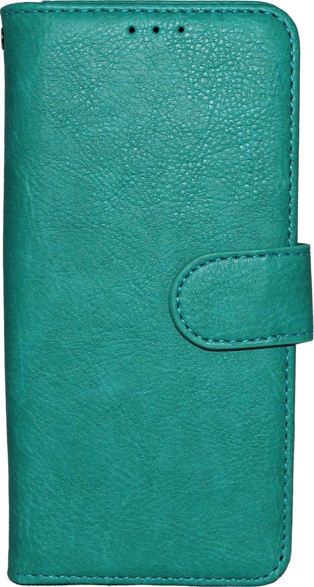 HB Hoesje Geschikt voor Apple iPhone 11 Pro Max - Turquoise - Luxe Kunstlederen Portemonnee Book Case