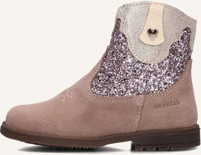 Develab 47084 Laarzen - Suède - Unisex - Roze - Maat 26