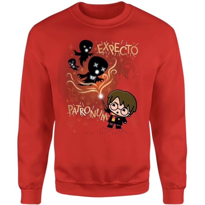 Harry Potter Kids Expecto Patronum Sweatshirt - Red - XL