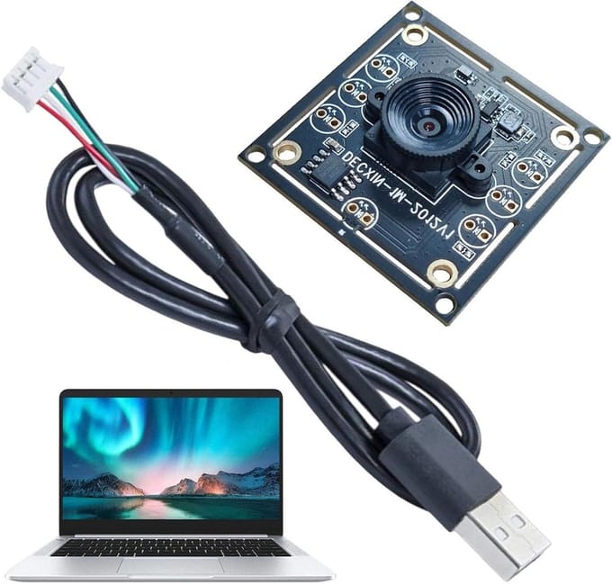USB Cameramodule - Webcam Module - Beeldherkenning - Driverloos - 60 cm Kabel - Zwart