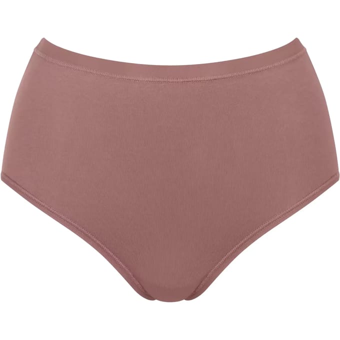 sloggi GO Daily Cotton Highwaist 3P Dames Onderbroek - CACAO -