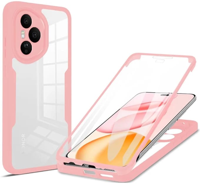 Hoesje geschikt voor HONOR 400 Pro - Techsuit ColorVerse 360 Case met Screenprotector - Roze