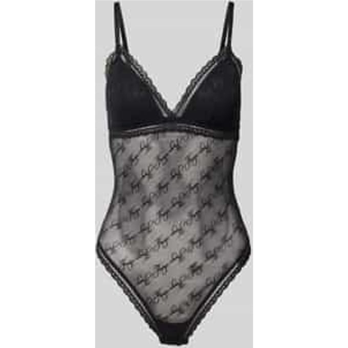 skinny fit body met all-over motief model 'LACY BODYSUIT'