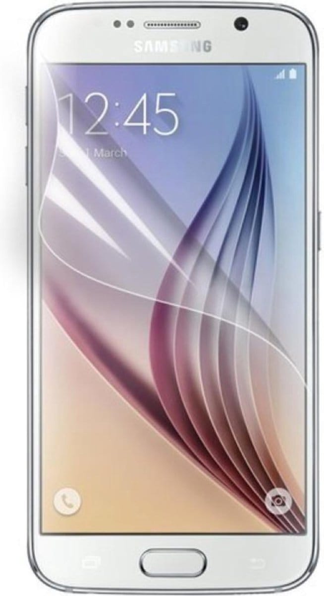 Screenprotector geschikt voor Samsung Galaxy S6 - Glas PET Folie Screenprotector Transparant 0.2mm 9H (Full Screen Protector)