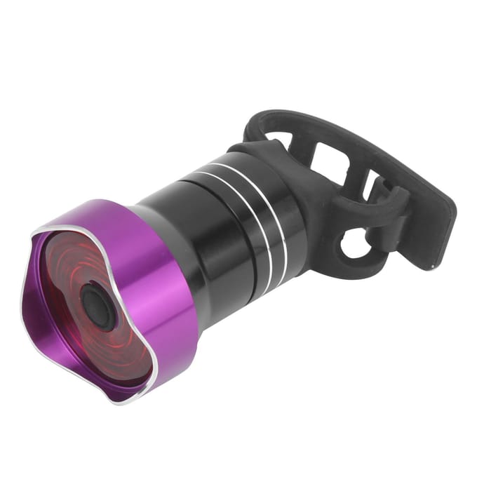 ZTTO Mountainbike Achterlicht Fiets Achterwaarschuwing Licht USB Oplaadbaar Achterlamp(Zwart Paars ) black