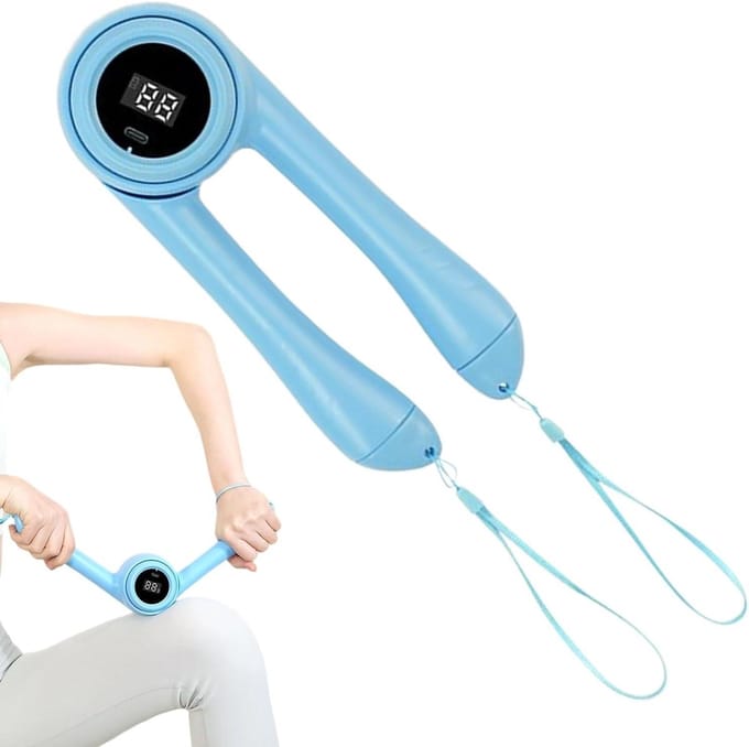 Borst Trainer - Arm Kracht - Thuis Krachttraining - Intelligente Teller - 24 x 10.4 cm - Blauw