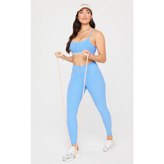 Fabletics Heatherflex High-waisted Legging Bali Blue Heather Taglia: M REG | Leggings Outlet | Donna | Blu