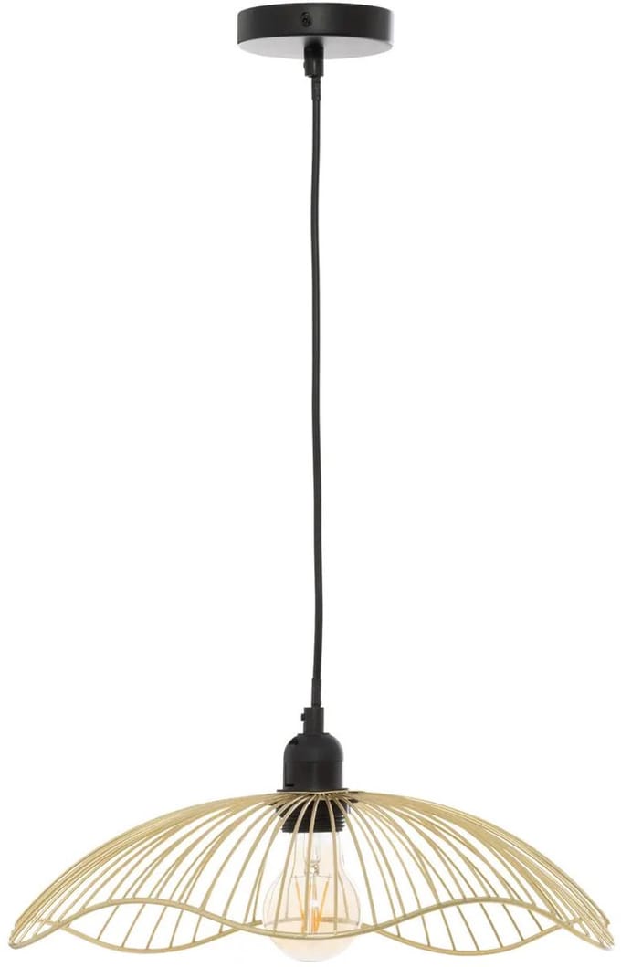 Atmosphera Hanglamp Galtieri - D34 cm - metaal draad - kleur goud - Design lamp - Lampenkap