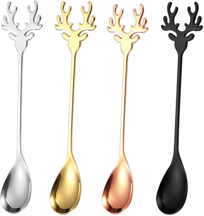 Dailygoods - Set van 4 Roestvrijstalen Koffielepels