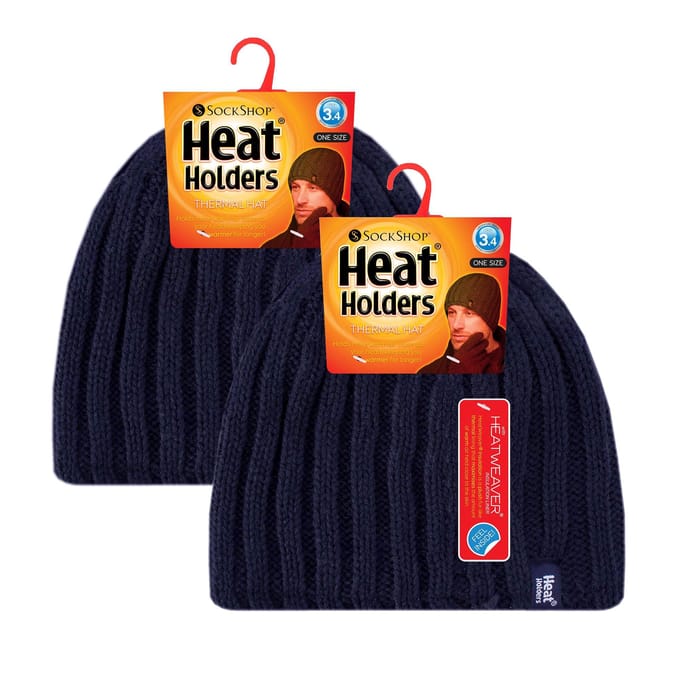 Dikke zachte wintergeribbelde herenmuts - 2 stuks