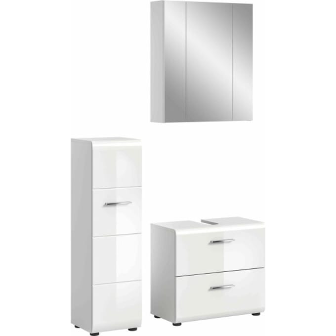 IJs badkamercombinatie wit hoogglans MDF TZ wit NB - 30x105x185cm