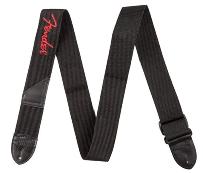 Fender Polyester Gitaarband 'Poly Logo' met Rood Fender Logo 0990662015