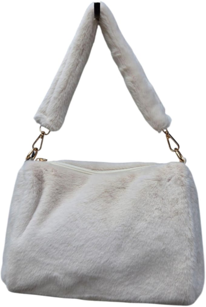 Fluffy Schoudertas - Crossbodytas -Beige