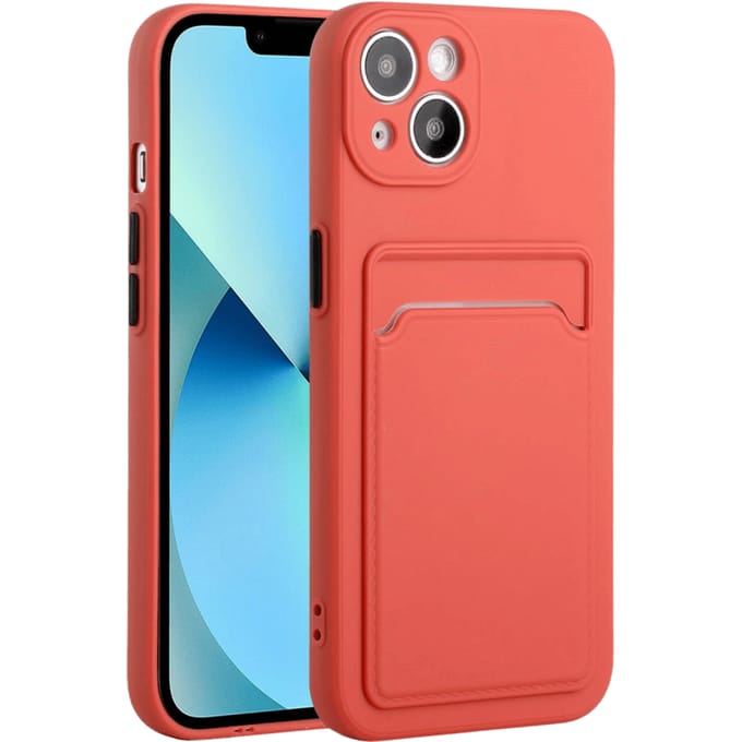 CaseBody iPhone 13 Telefoonhoesje met Kaarthouder Rood