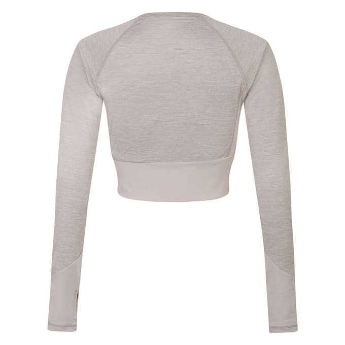Umbro Dames/Dames Pro Training Crop Top met lange mouwen (Zilvergrijs gemêleerd)