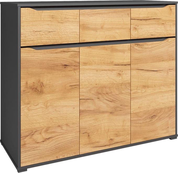 Vicco Ruben Dressoir – 48 x 101.6 cm met laden Krachtige eik goud