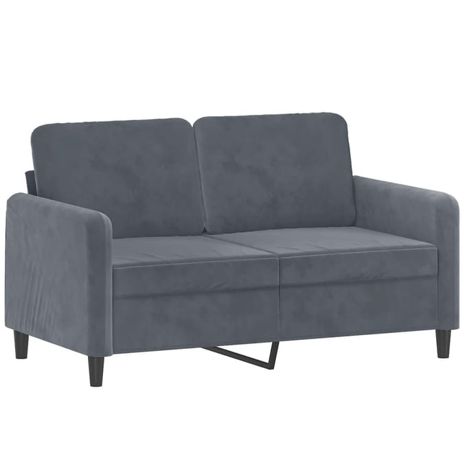vidaXL - 3-delige - Loungeset - fluweel - donkergrijs