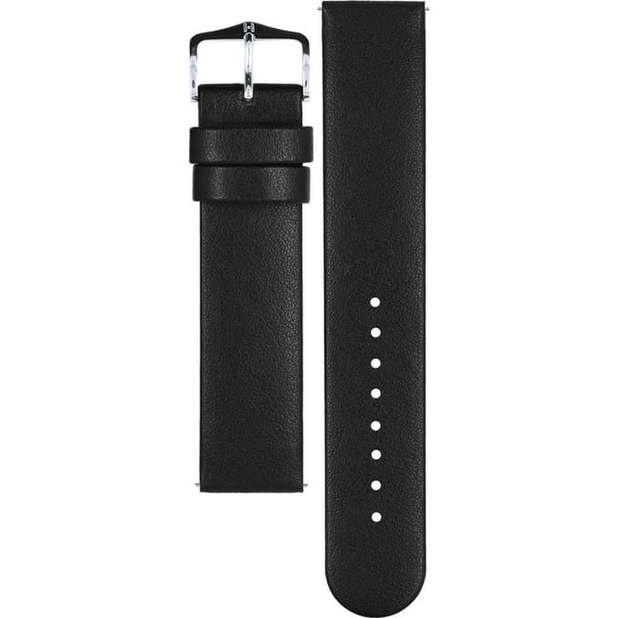 Hirsch Horlogeband -  Scandic Zwart - Leer - 20mm