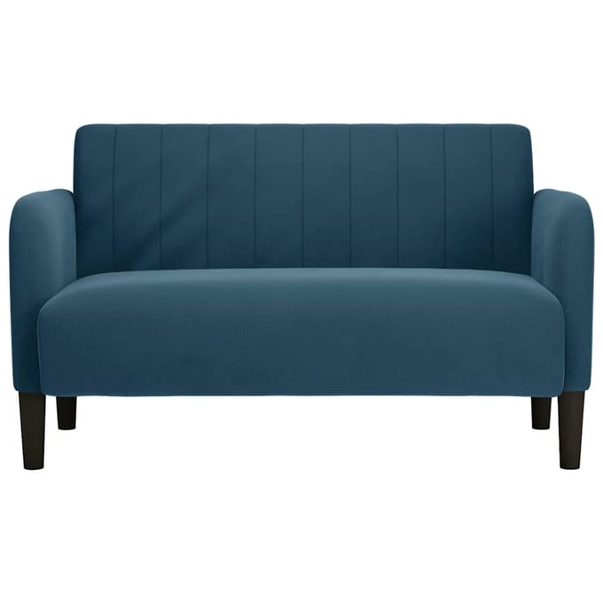 vidaXL - Loveseat - bank - 109 - cm - fluweel - blauw
