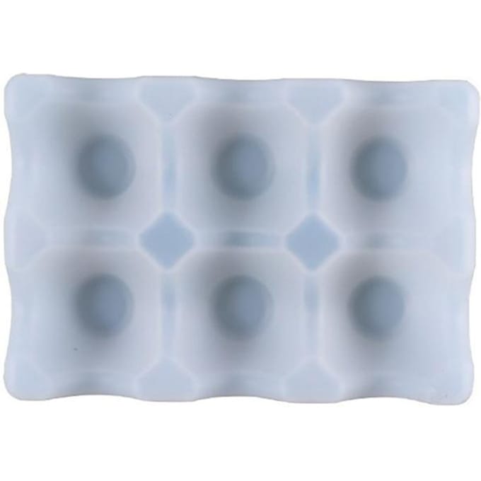Support de stockage d'œufs à 6 compartiments, moule en Silicone, trous d'œufs, plateau de support, boîte de conteneur, moule époxy, bricolage artisanal white