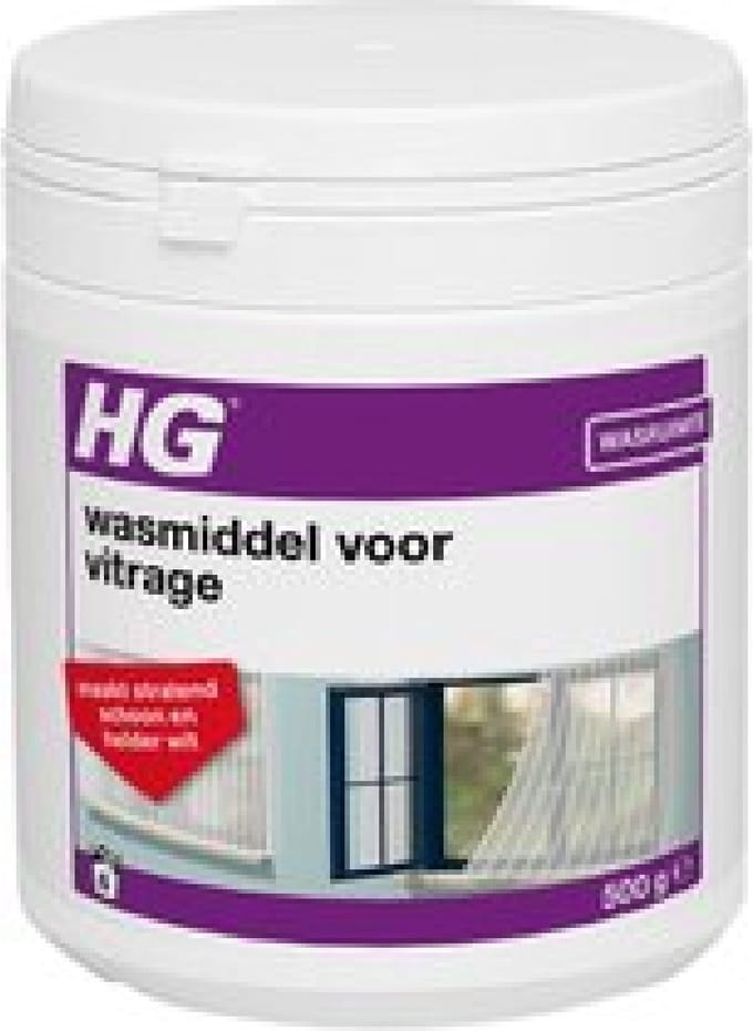 2x HG wasmiddel voor vitrage - 500gr - stralend resultaat - oor 6 wasbeurten