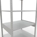 Legbordstelling MULTIplus150 - 6 legborden - L 1000 x B 800 x H 2500 mm - draagvermogen 150 kg - lichtgrijs RAL 7035