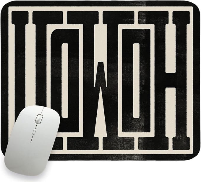 Westerse muismat - Computer pad - Bureau gebruik - Gestikte randen - 30 x 25 cm - Western Howdy