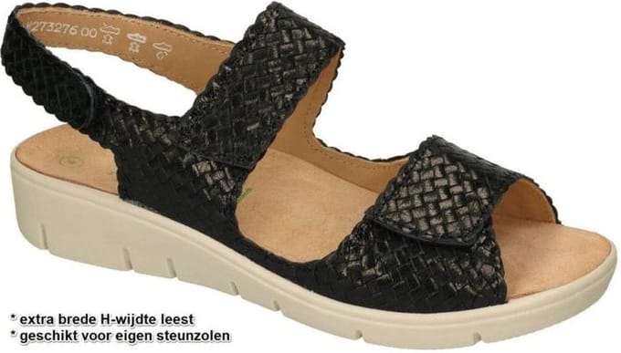 Solidus -Dames - blauw donker - sandalen - maat 36.5