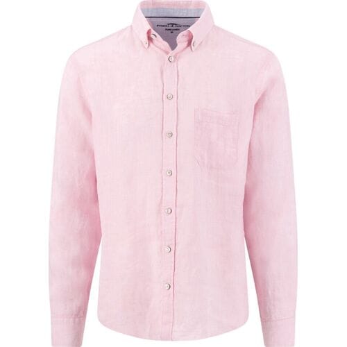 Fynch-Hatton Overhemd Premium Solid Linnen Button-Down Magnolia / male
