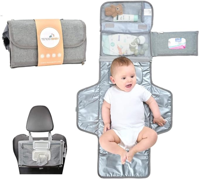 Draagbare Luiertas met Wikkelmat en Kussen voor Baby's