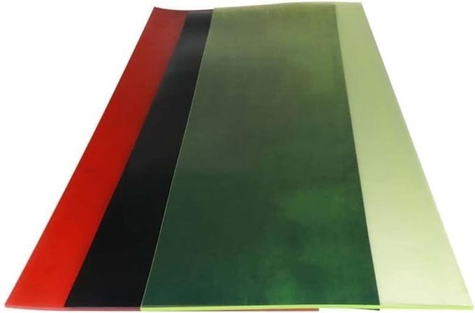 Polyurethaan Plaat - Elastisch Rubber - Trillingsdemping - Oliebestendig - 500x200x3mm - Rood