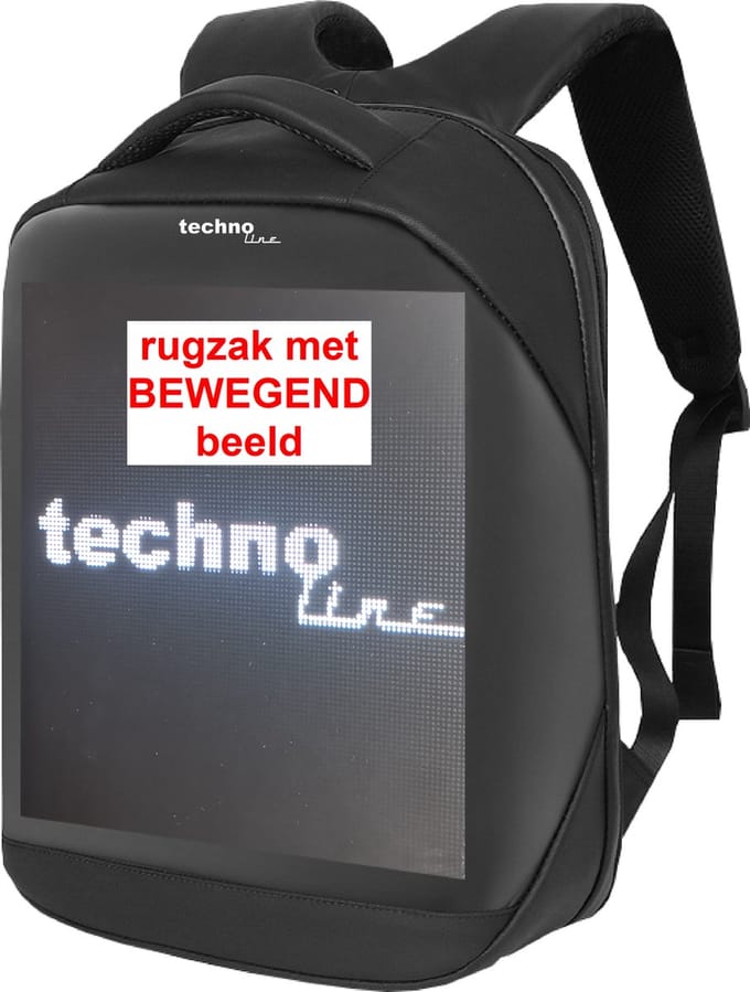 BAG1 De ALLERLEUKSTE RUGZAK met BEWEGEND BEELD op achterzijde