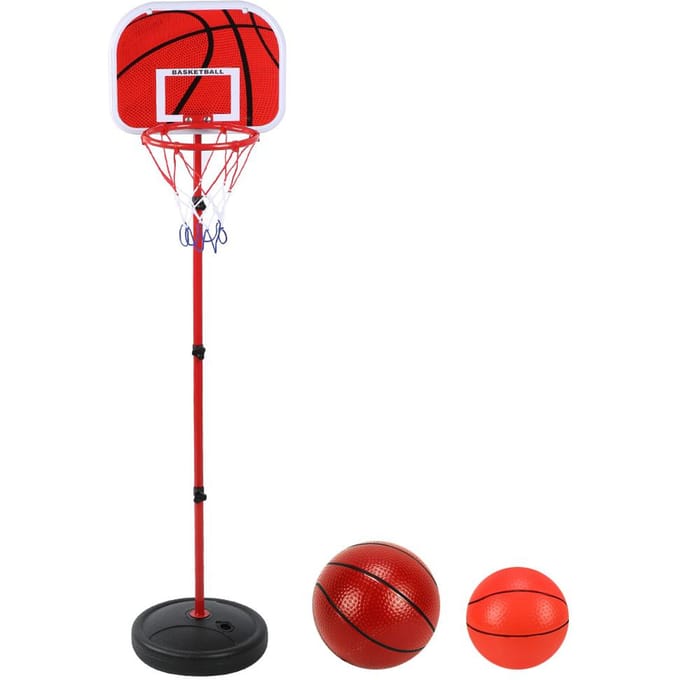 150CM Verstelbare Hoogte Basketbalstandaard Kinderen Spel Trainingsuitrusting Set voor Binnen Buiten red