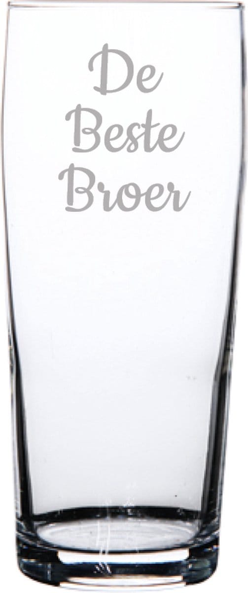 Gegraveerde bierfluitje 19cl De Beste Broer